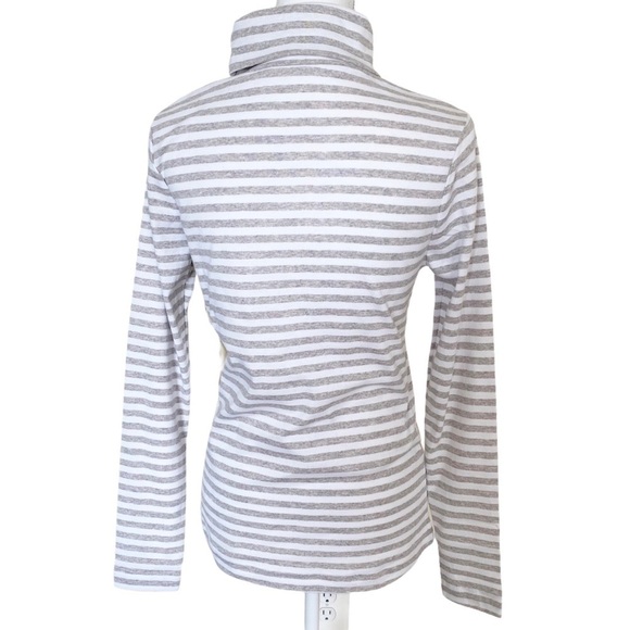 Three Dots Turtleneck Women’s Large Tan Striped Pullover NWT Brecken Ridge - Picture 5 of 11